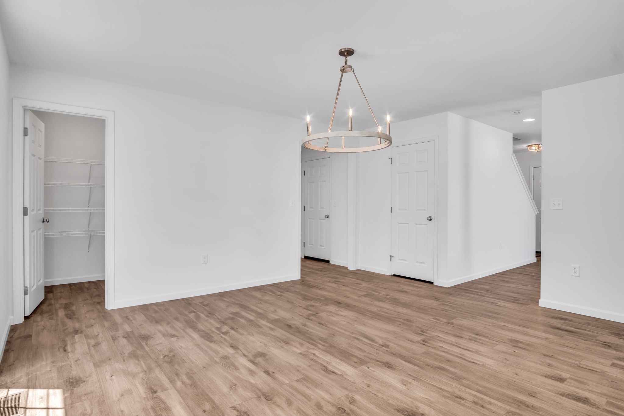 Living room of the Charlotte Model from Garman Builders