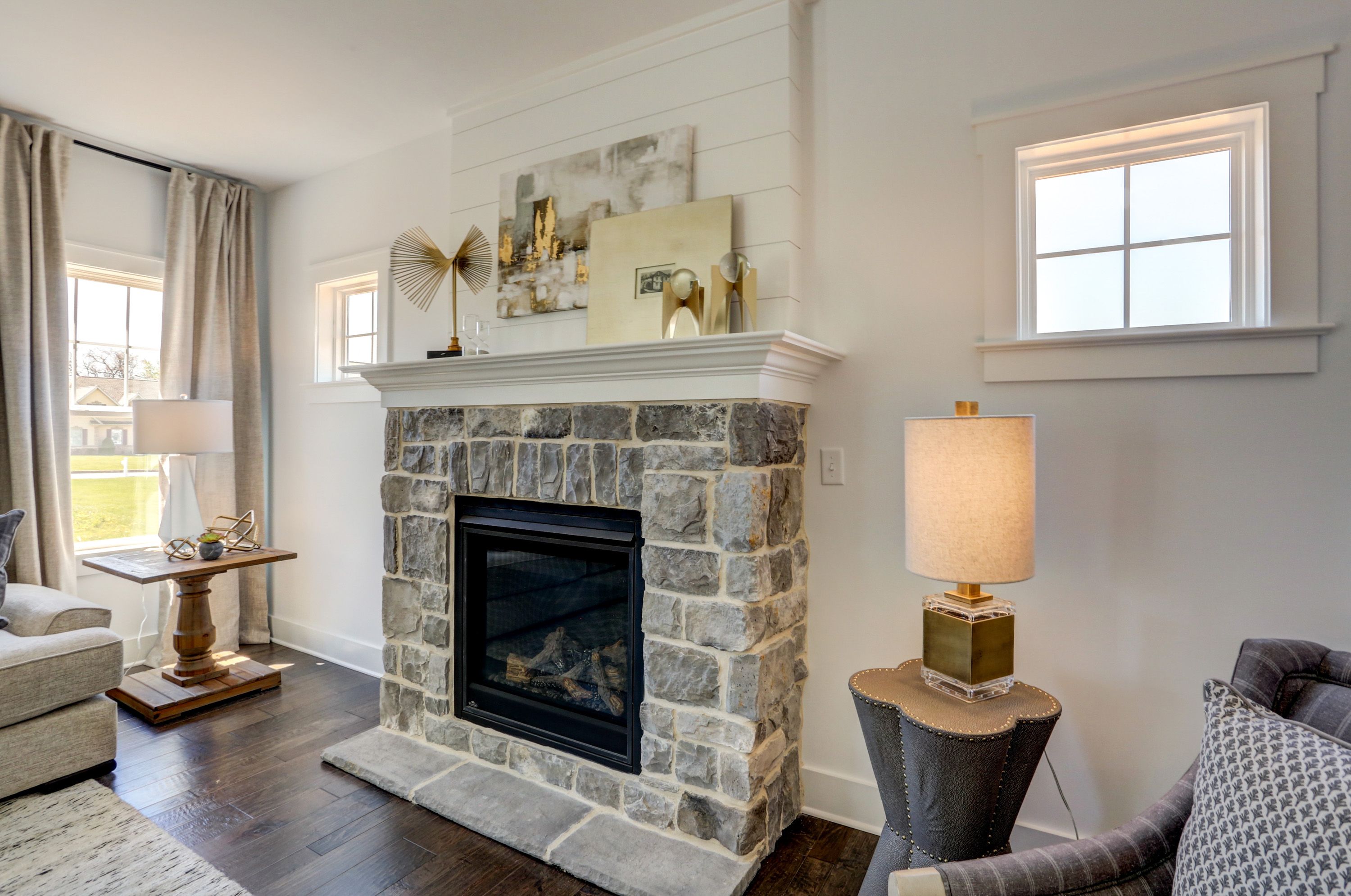 Living room in the Avondale model from Garman Builders