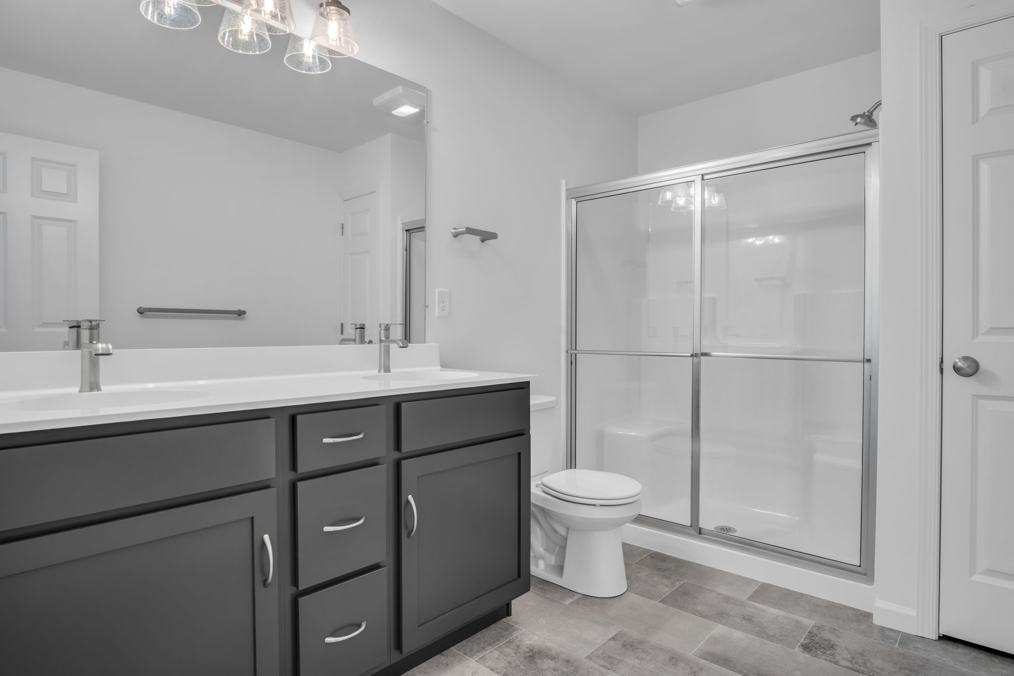 Full bathroom of the Charlotte Model from Garman Builders