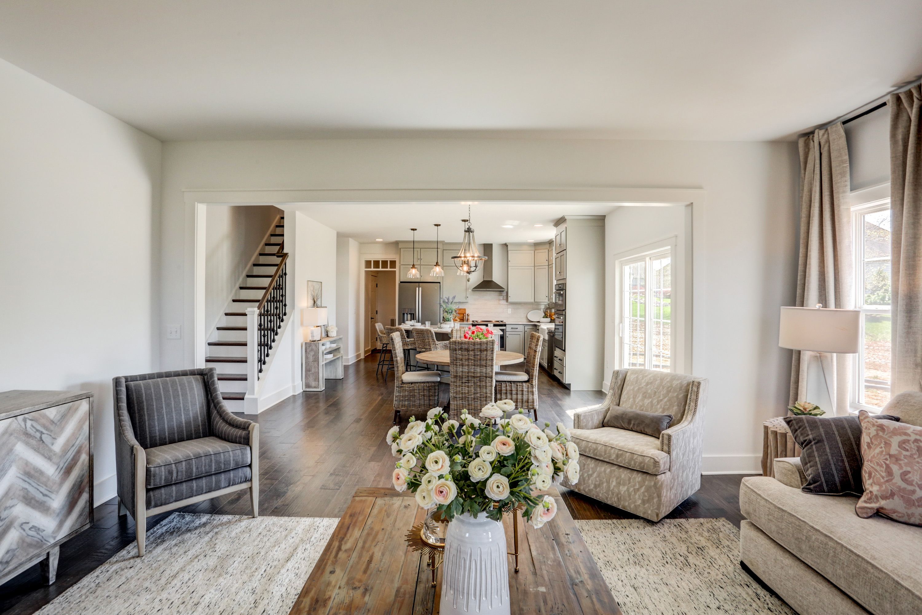 Living room in the Avondale model from Garman Builders