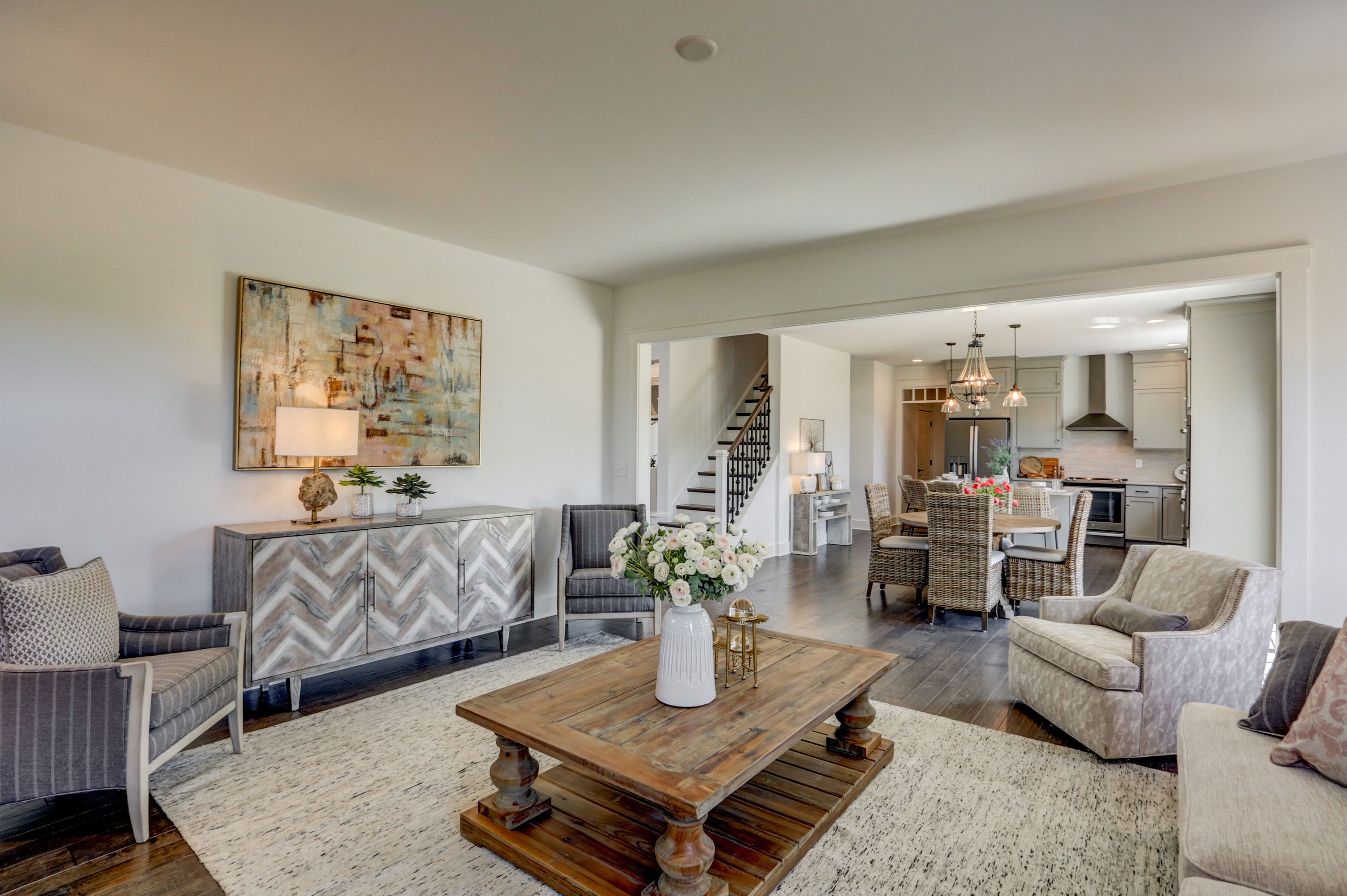 Living room in the Avondale model from Garman Builders
