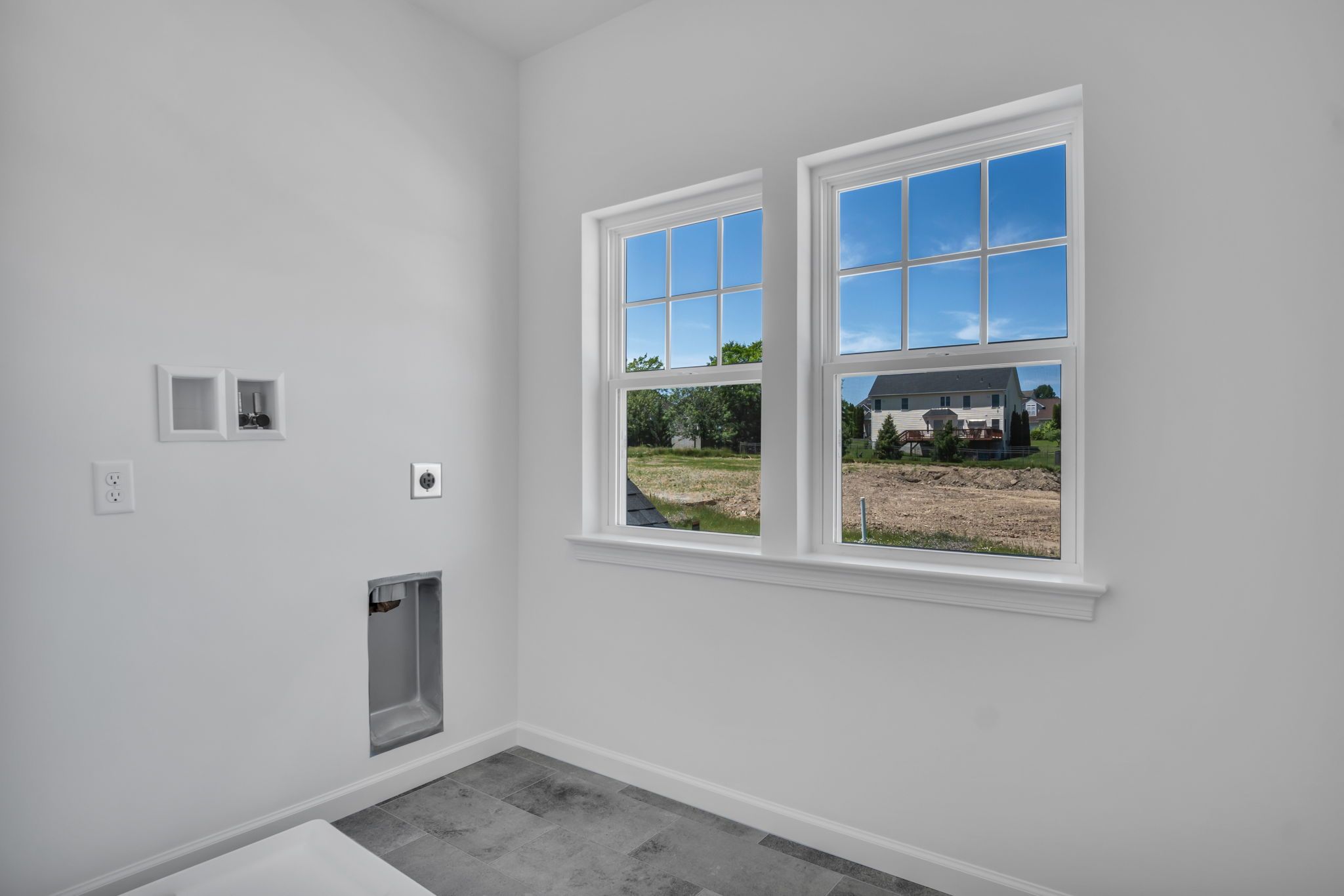 Laundry room of the Charlotte Model from Garman Builders