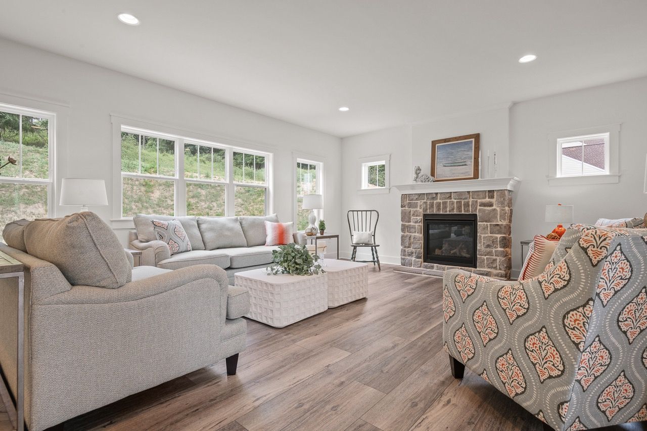 Living Room of the Leighton Model from Garman Builders