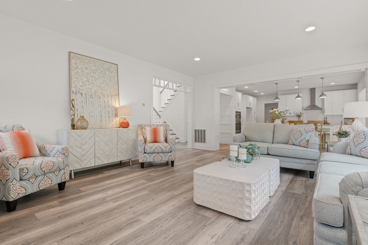 Living Room of the Leighton Model from Garman Builders
