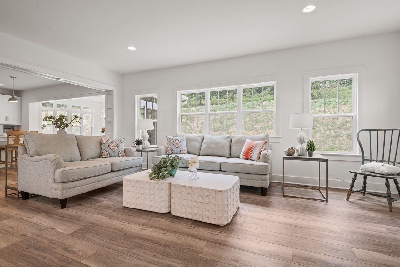 Living Room of the Leighton Model from Garman Builders
