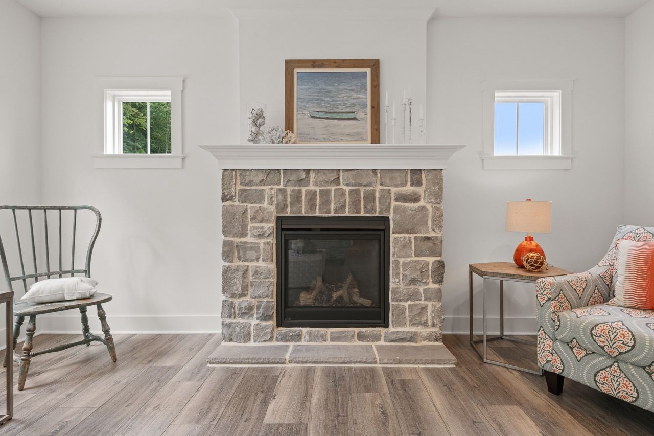 Living Room of the Leighton Model from Garman Builders