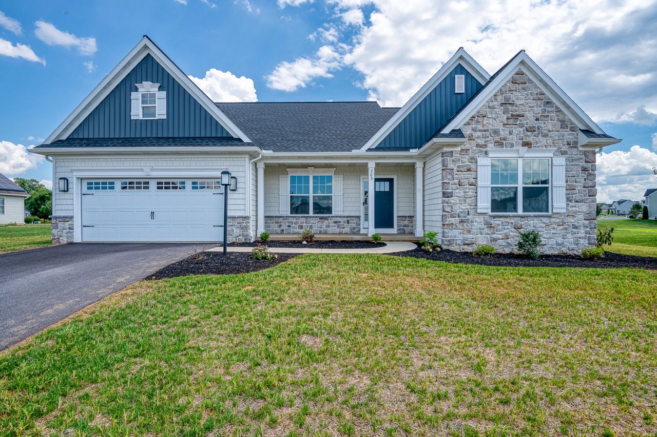 Front elevation of the Blakely model from Garman Builders