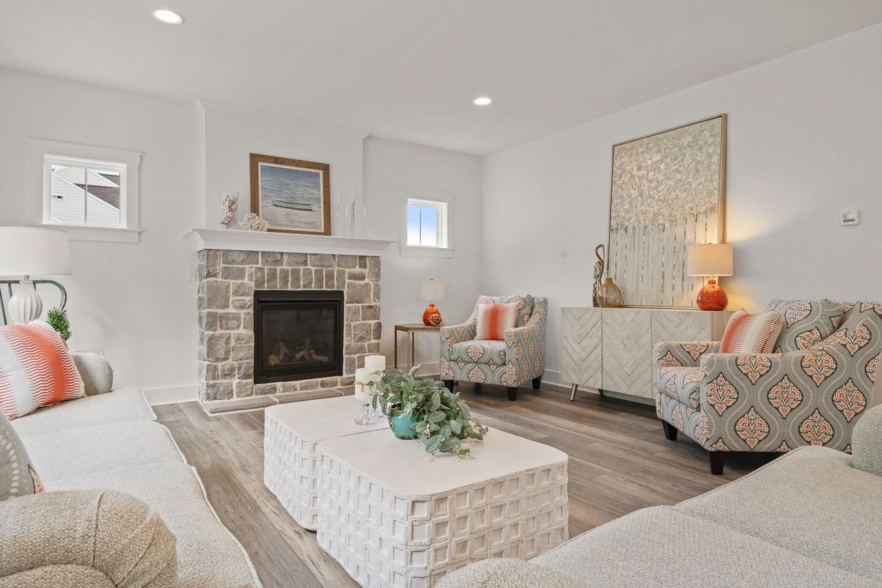 Living Room of the Leighton Model from Garman Builders