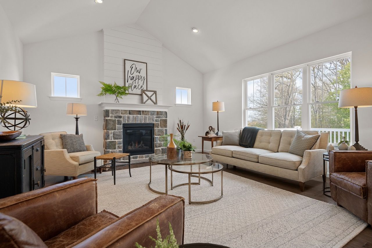 Living room of the Blakely model from Garman Builders