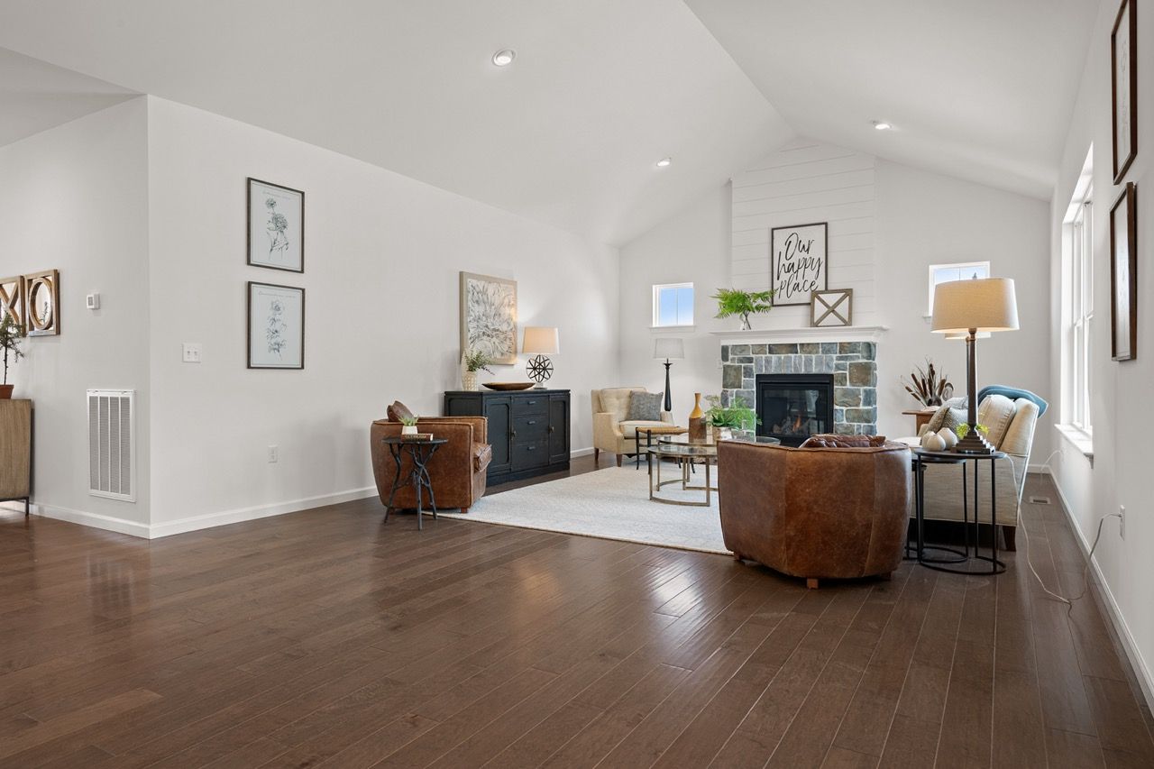 Living room of the Blakely model from Garman Builders