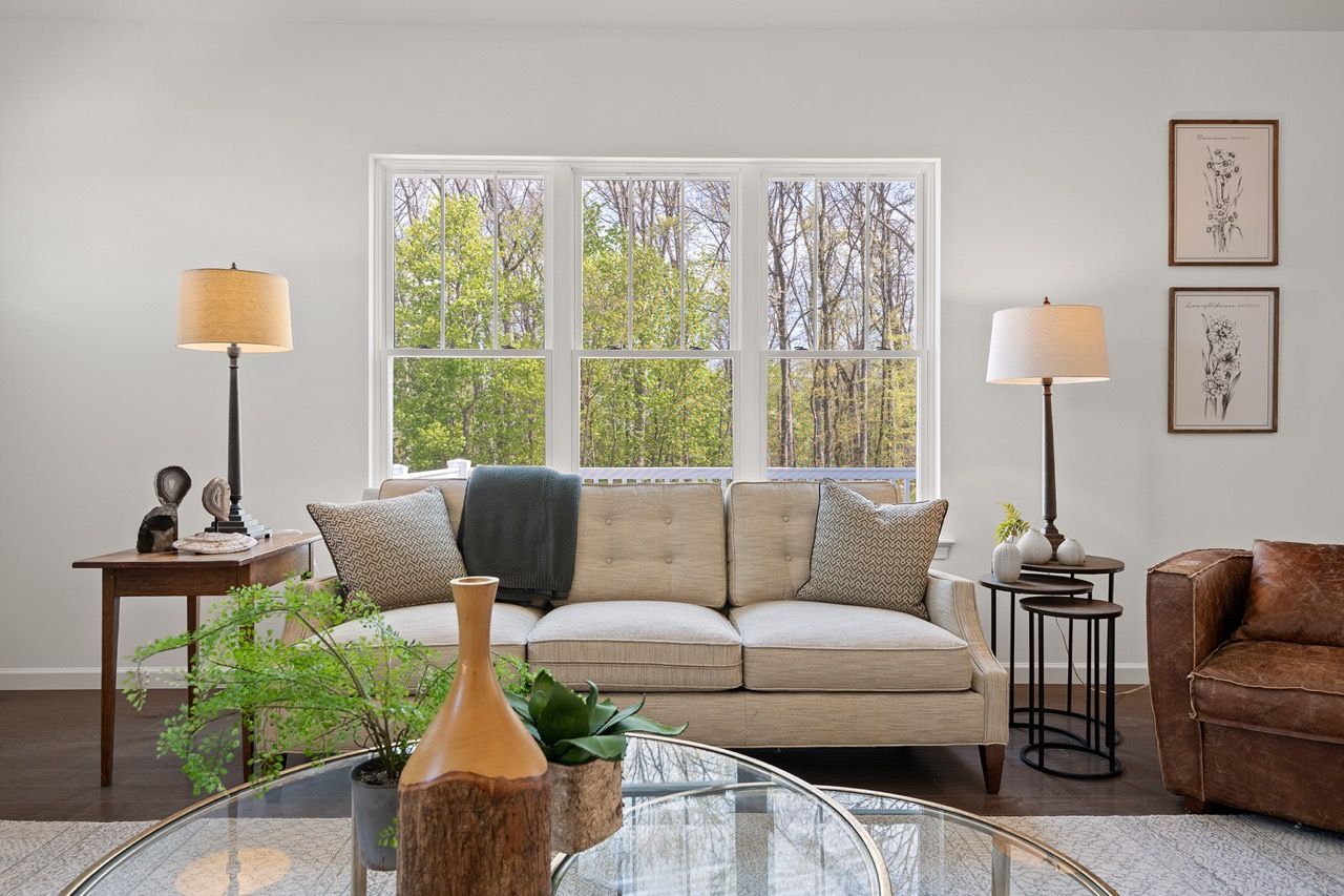 Living room of the Blakely model from Garman Builders