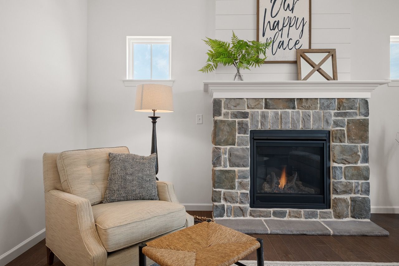 Living room of the Blakely model from Garman Builders