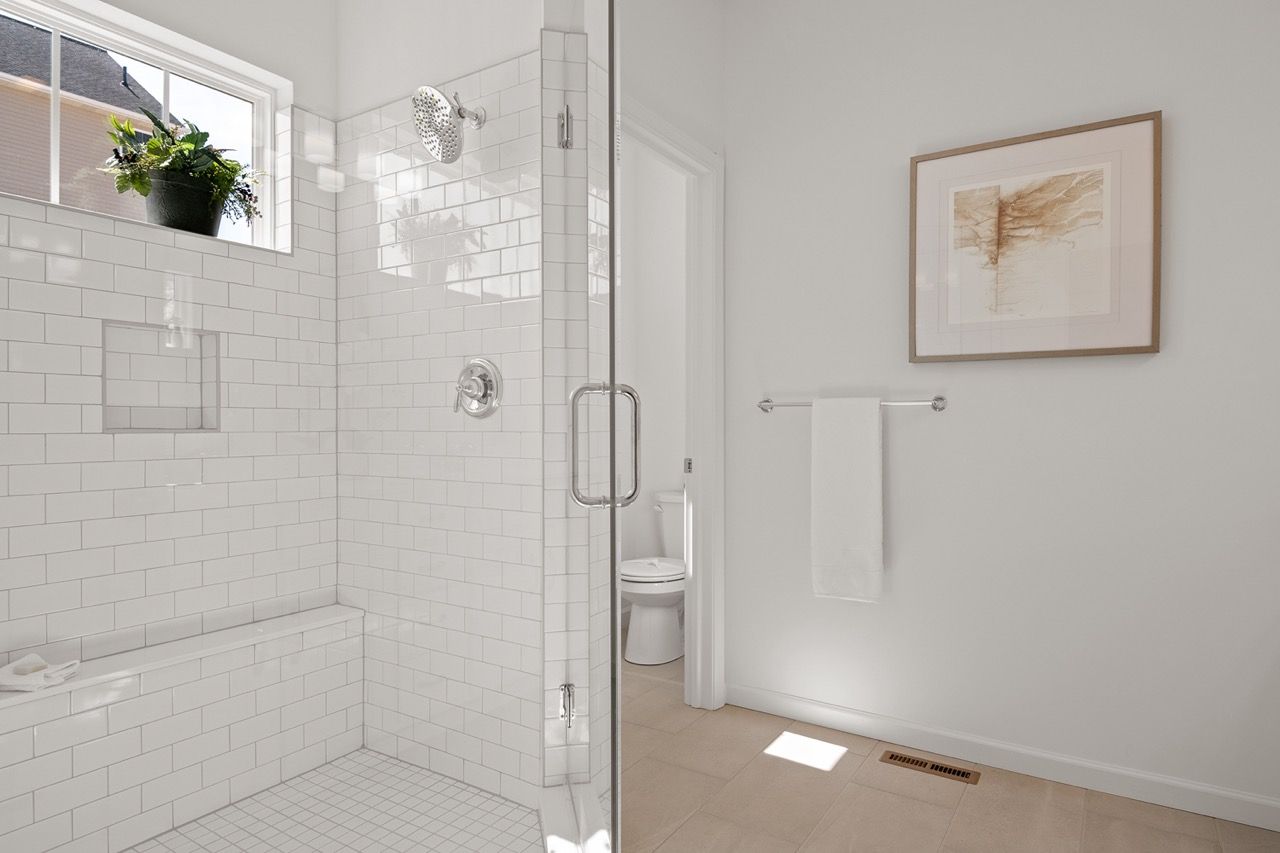 Full bathroom of the Blakely model from Garman Builders