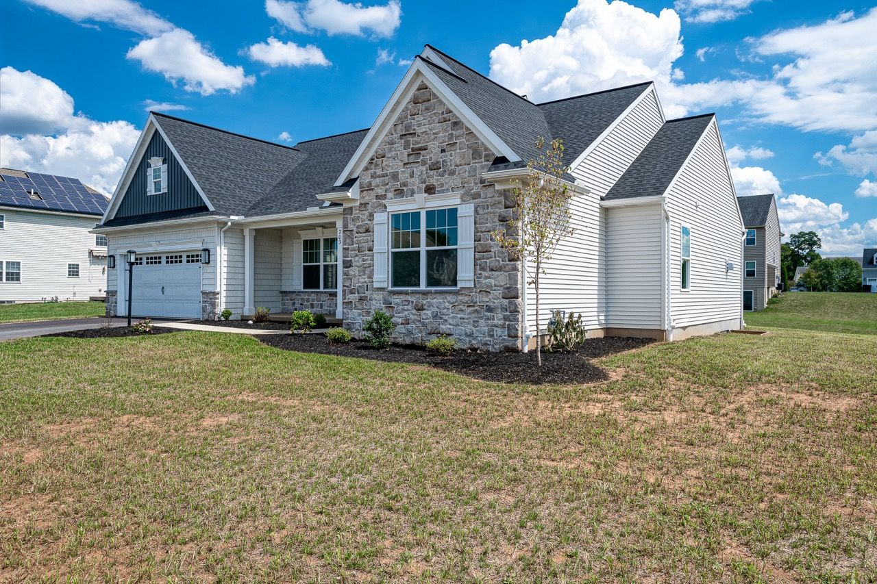 Front elevation of the Blakely model from Garman Builders
