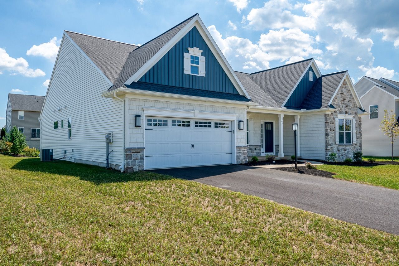 Front elevation of the Blakely model from Garman Builders