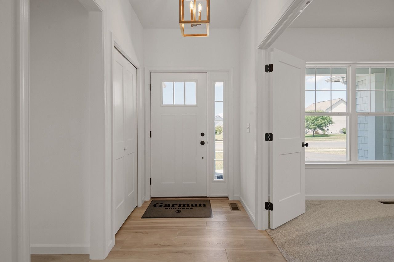 Front entrance of the Blakely model from Garman Builders