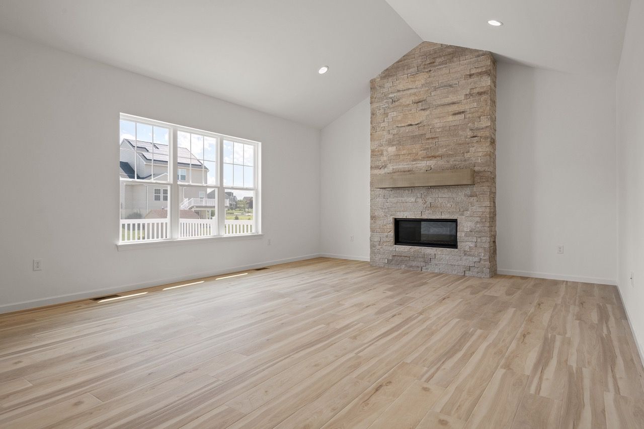 Living room of the Blakely model from Garman Builders