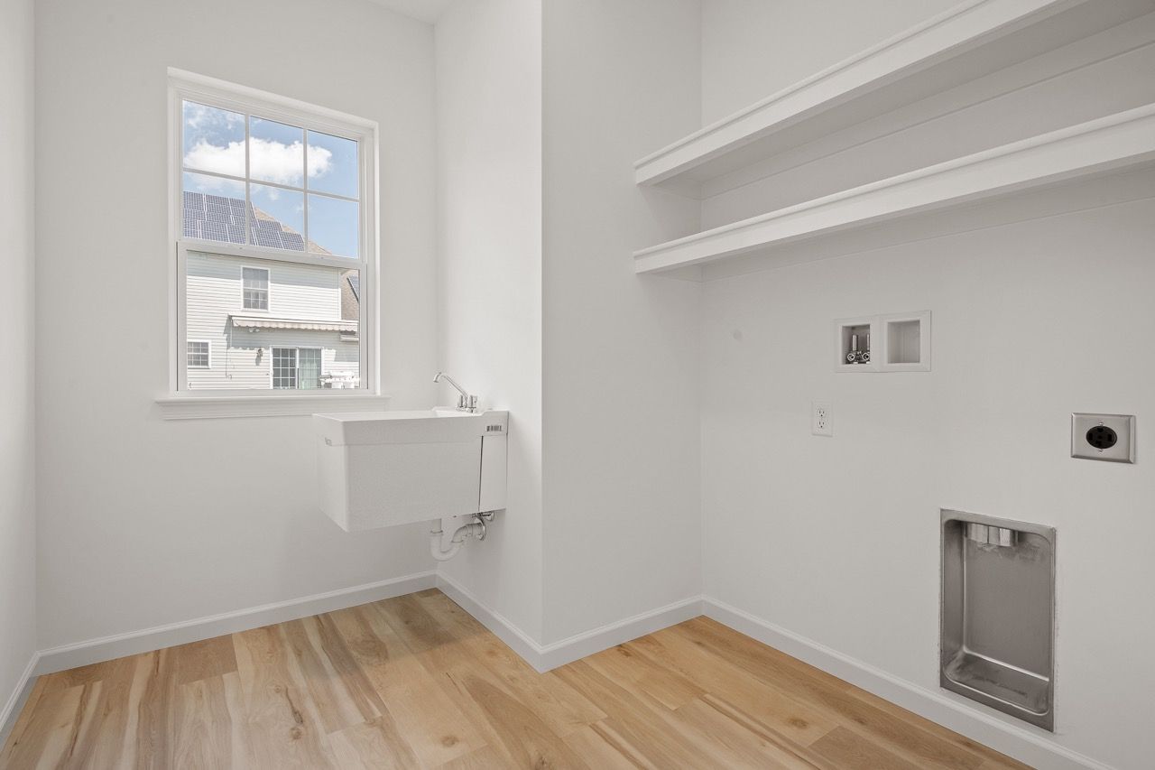 Laundry room of the Blakely model from Garman Builders