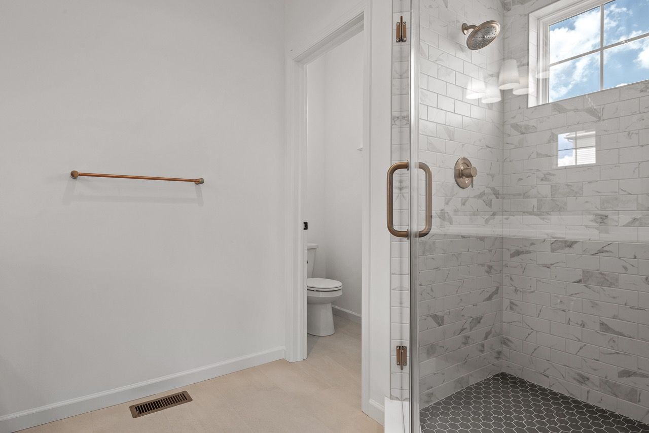 Full bathroom of the Blakely model from Garman Builders