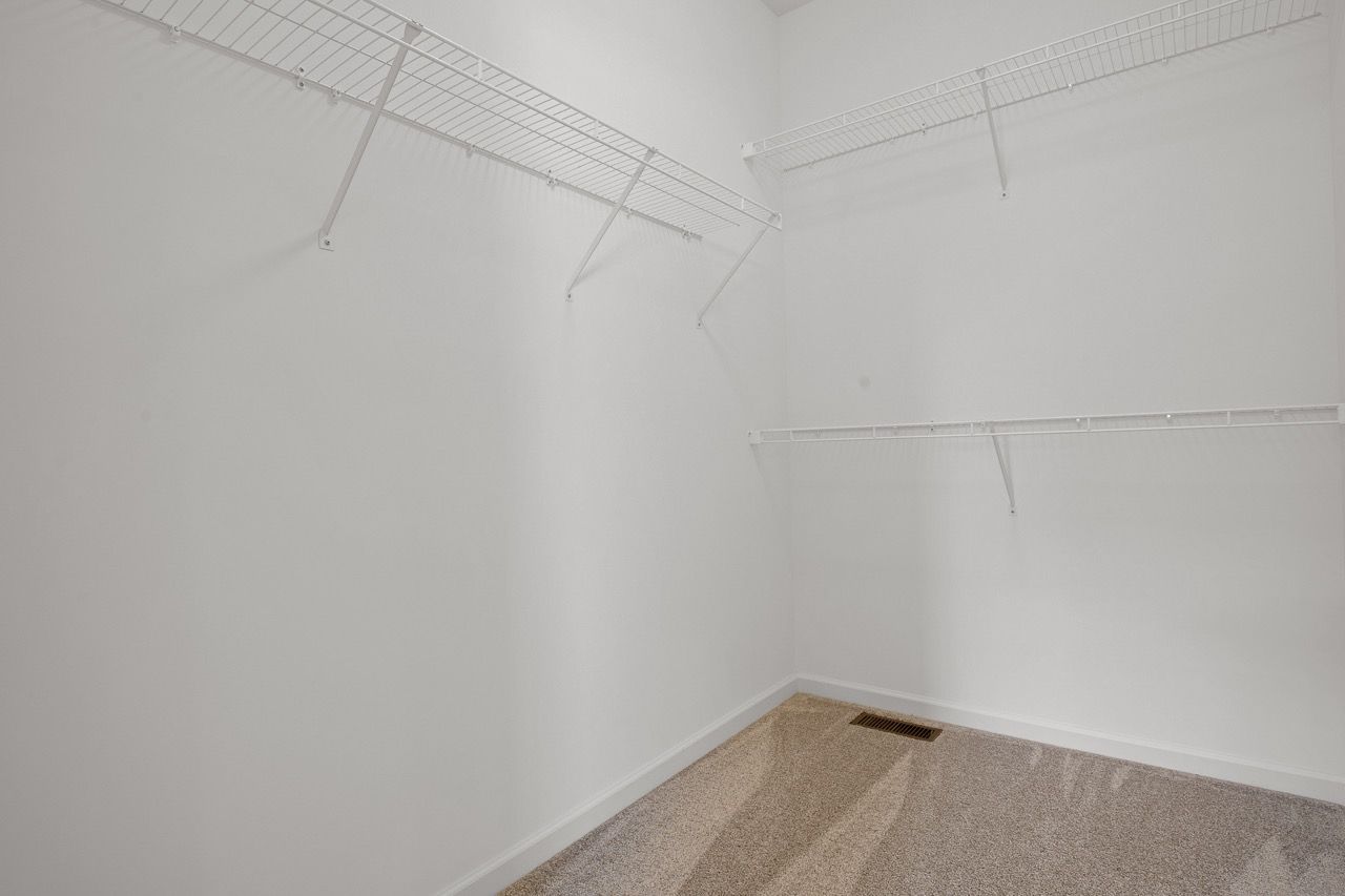 Walk in closet of the Blakely model from Garman Builders