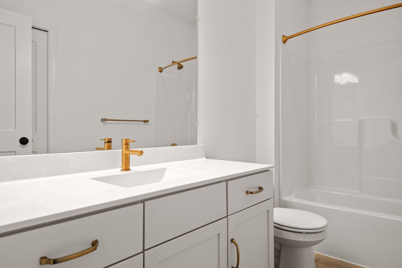Full bathroom of the Blakely model from Garman Builders