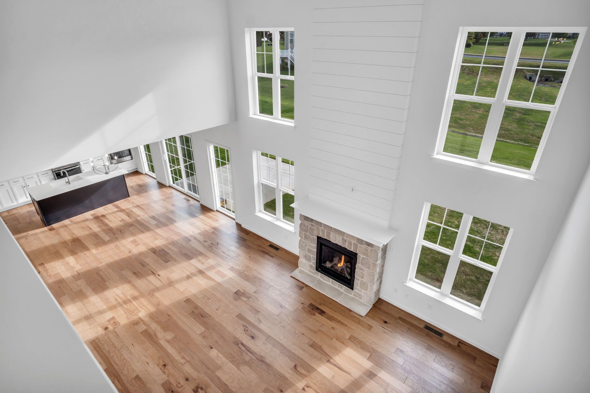 Living Room of the Everett Model from Garman Builders