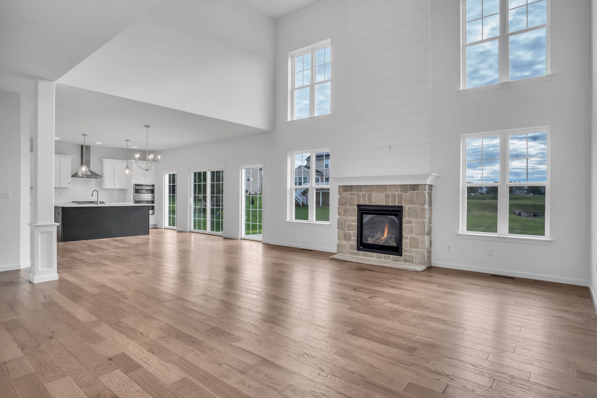 Living Room of the Everett Model from Garman Builders
