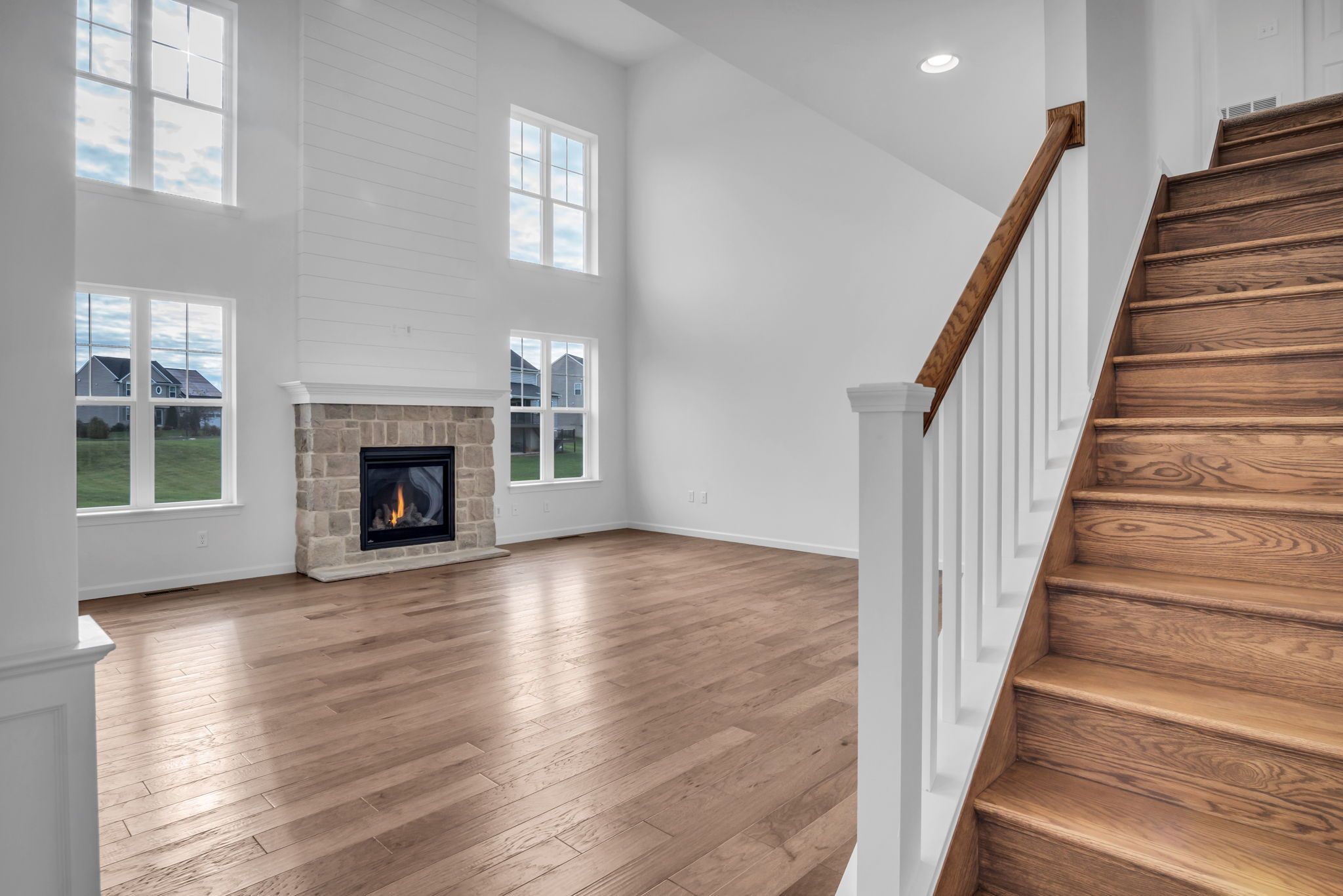 Living Room of the Everett Model from Garman Builders