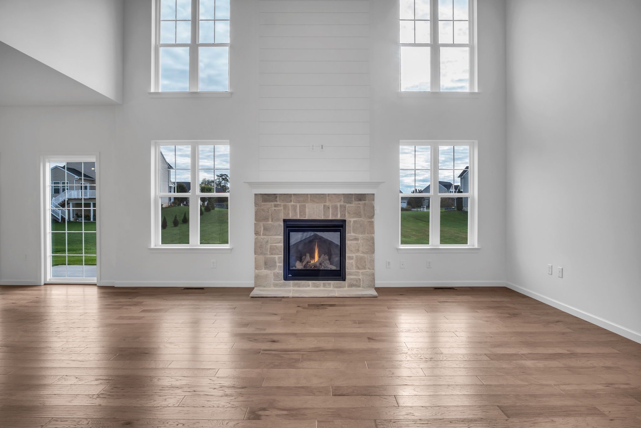 Living Room of the Everett Model from Garman Builders
