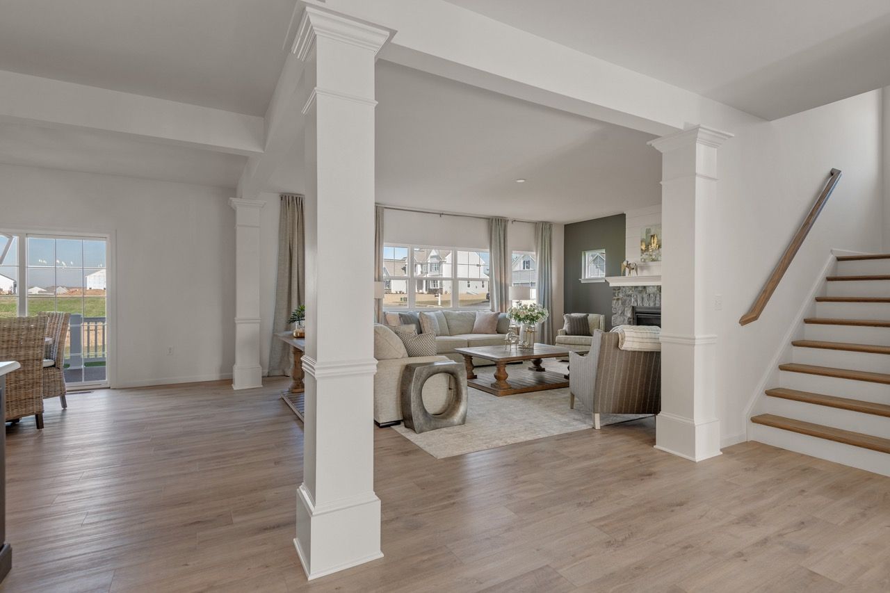 Living Room of the Kinsey Model from Garman Builders