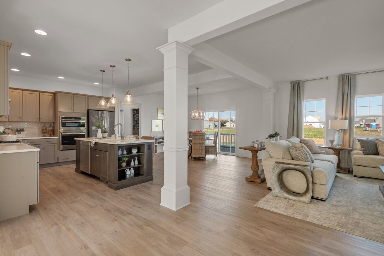 Living Room of the Kinsey Model from Garman Builders