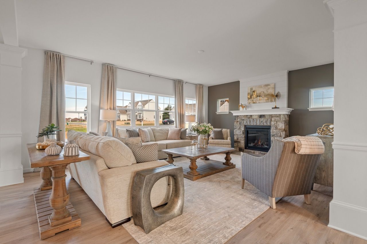 Living Room of the Kinsey Model from Garman Builders