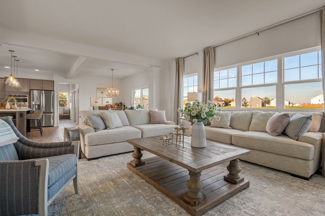 Living Room of the Kinsey Model from Garman Builders