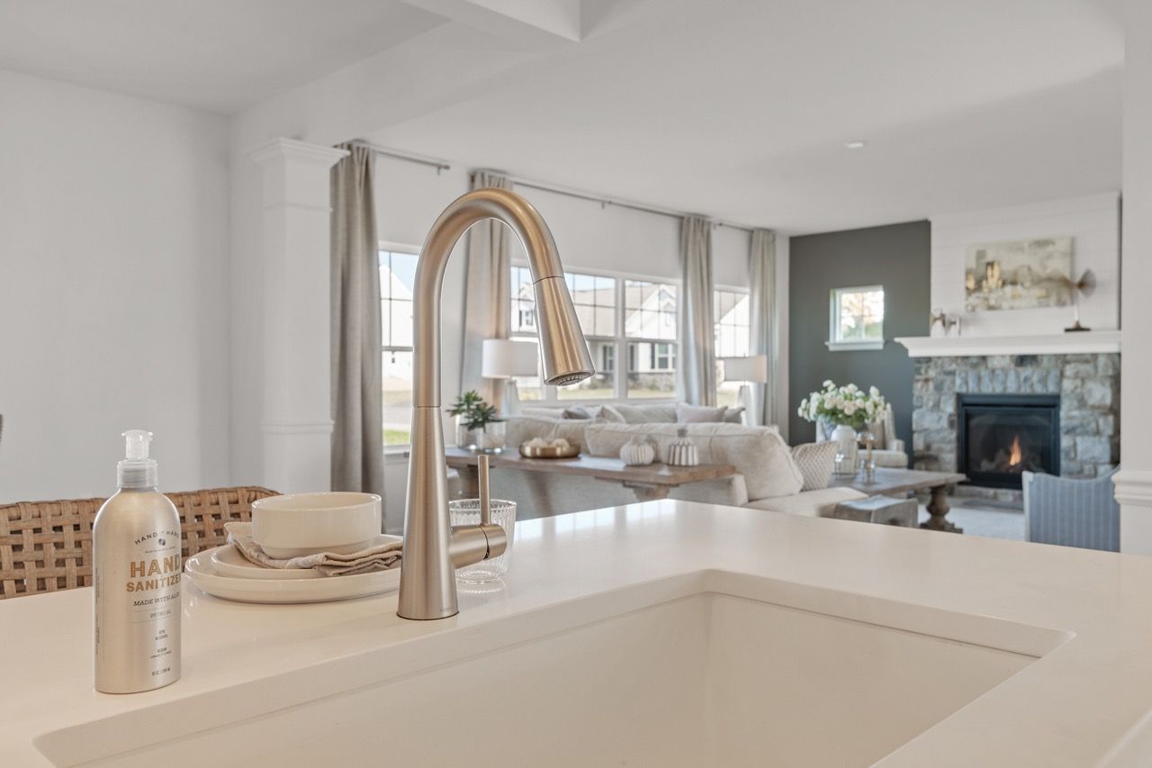 Kitchen with Center Island of the Kinsey Model from Garman Builders