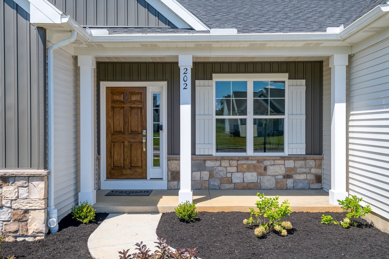 Front elevation of the Bryson model from Garman Builders