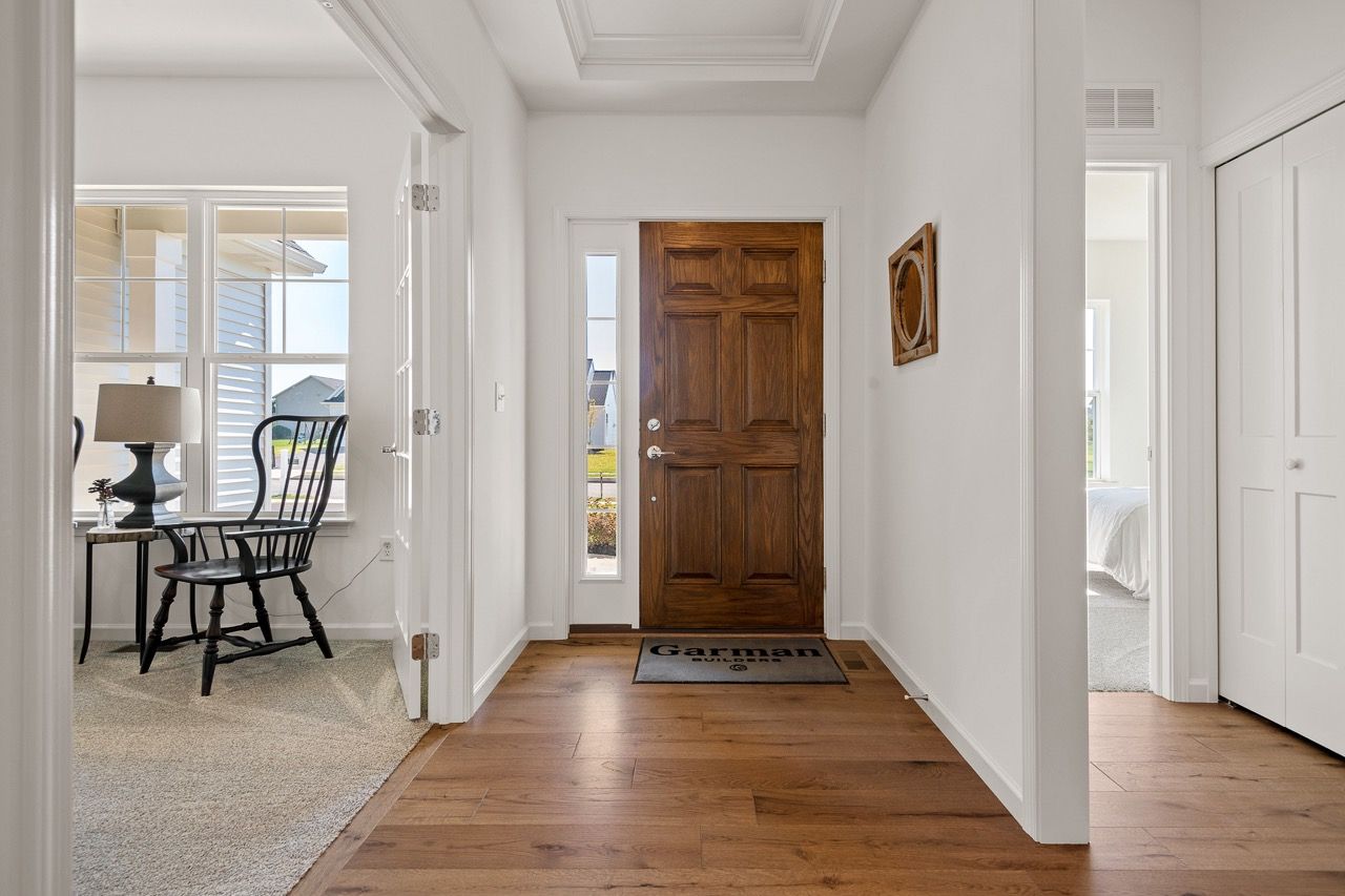 Front entrance of the Bryson model from Garman Builders