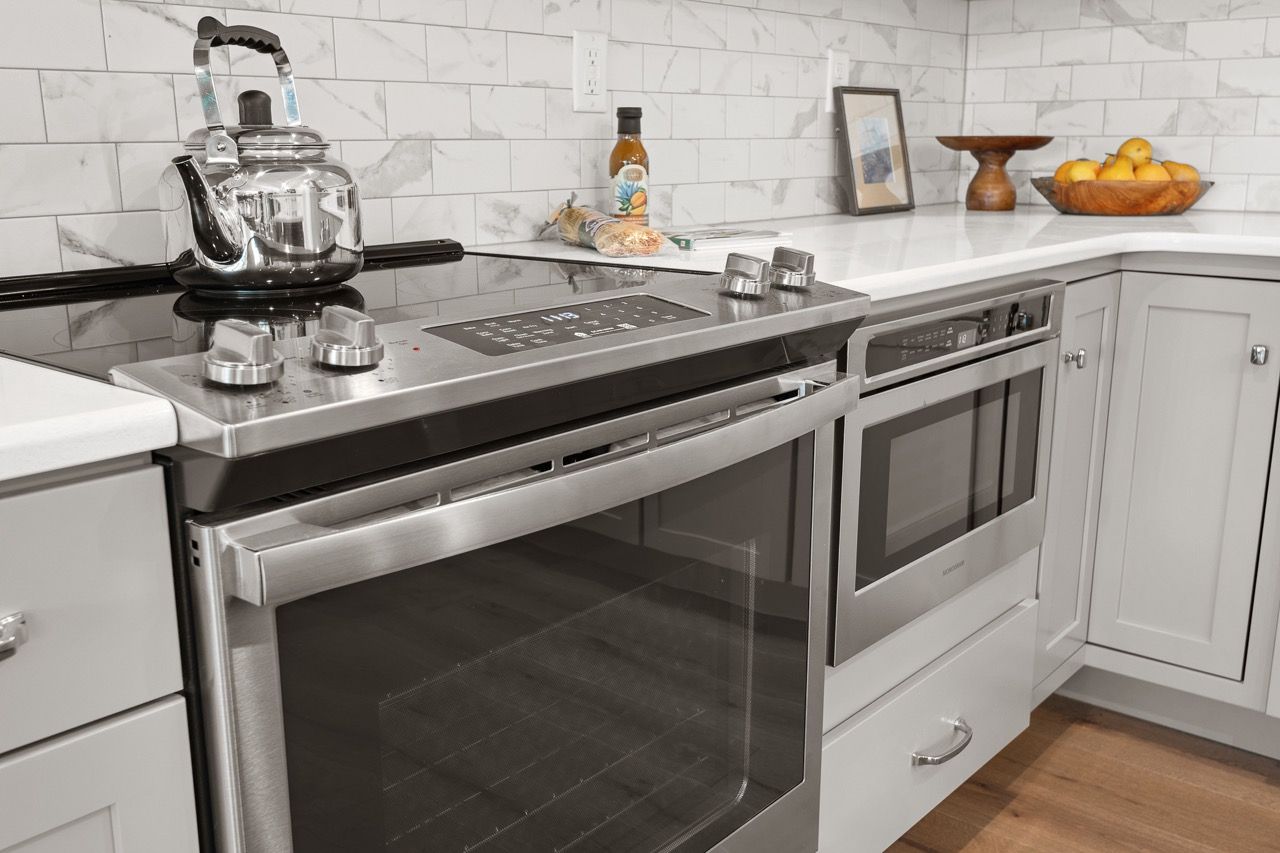 Kitchen with center island of the Bryson model from Garman Builders