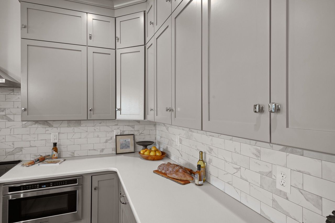 Kitchen with center island of the Bryson model from Garman Builders