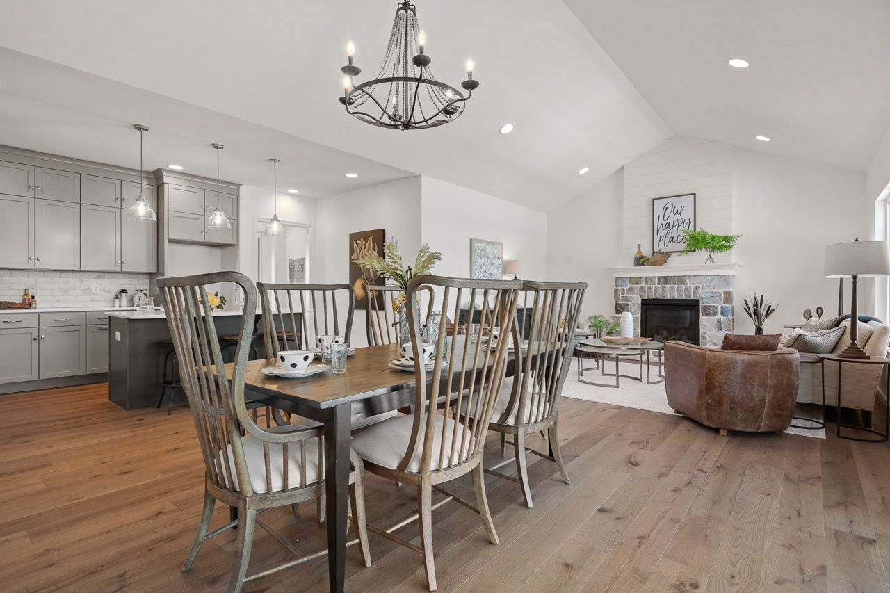Dining room of the Bryson model from Garman Builders