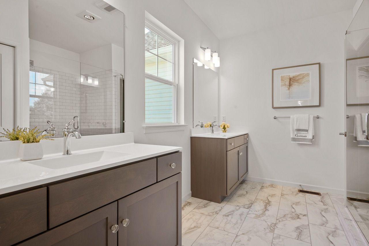 Full bathroom of the Bryson model from Garman Builders