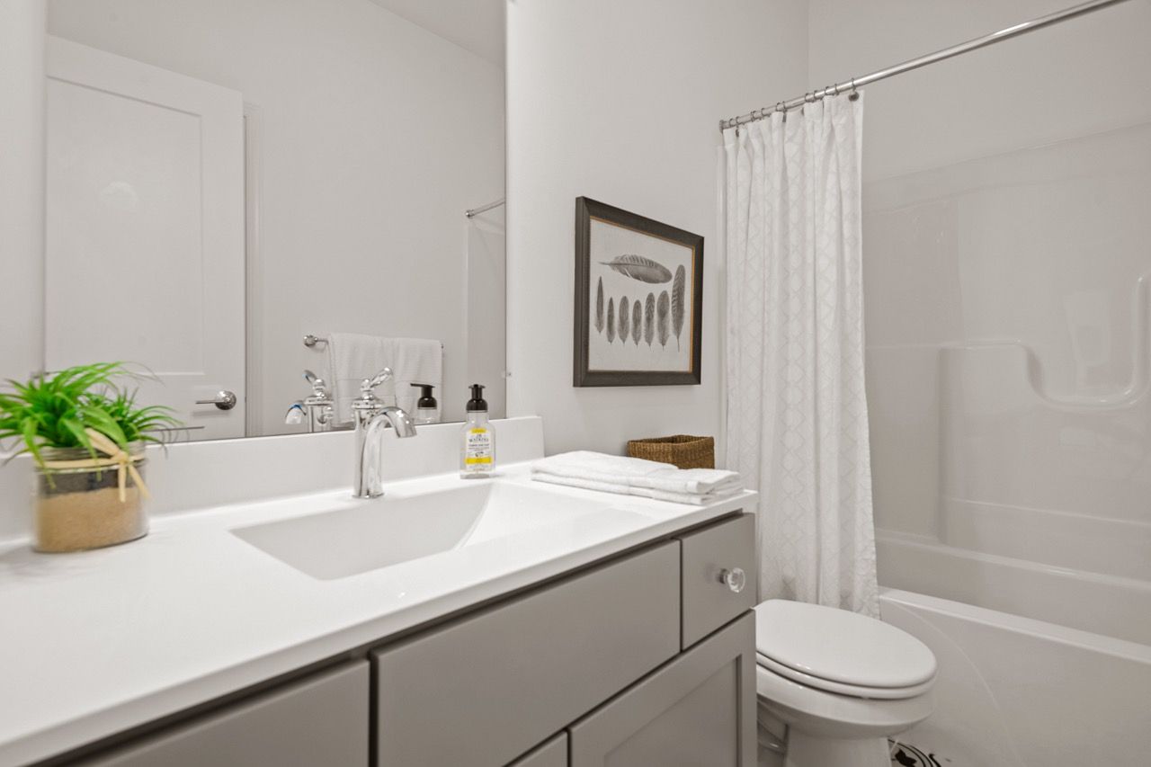 Full bathroom of the Bryson model from Garman Builders