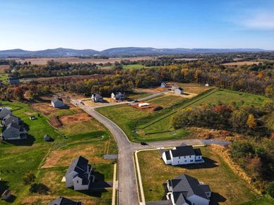 Drone shot of Forgedale Crossing Community from Garman Builders