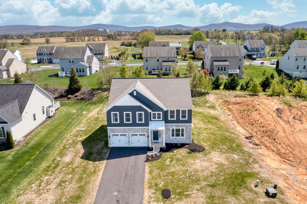 Drone shot of Forgedale Crossing Community from Garman Builders