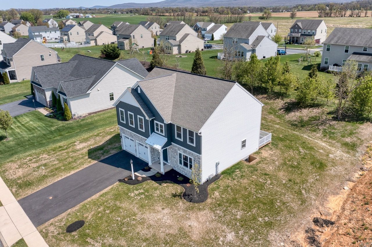 Drone shot of Forgedale Crossing Community from Garman Builders