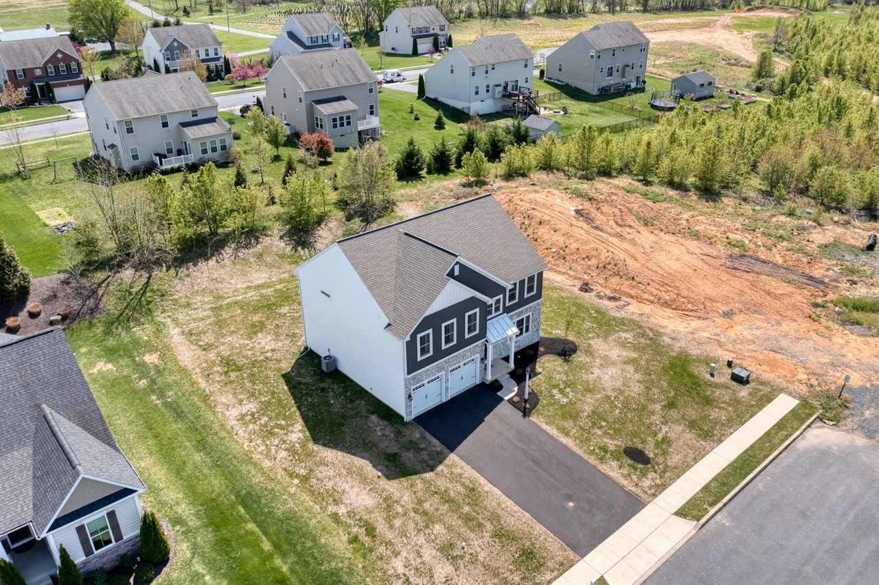 Drone shot of Forgedale Crossing Community from Garman Builders
