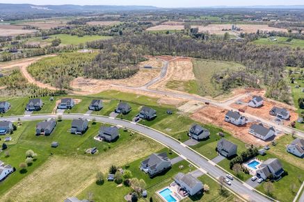 Drone shot of Forgedale Crossing Community from Garman Builders