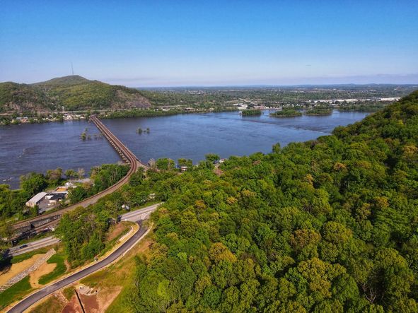 Drone shot of Rockville Community from Garman Builders