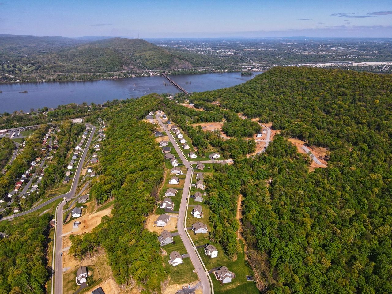 Drone shot of Rockville Community from Garman Builders