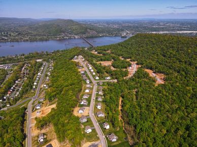 Drone shot of Rockville Community from Garman Builders