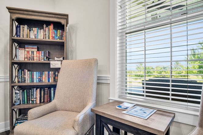 Office in a home in Sagebrook 55+ Community from Garman Builders